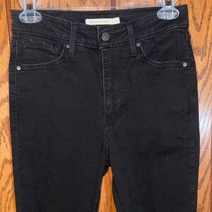 Levi's 721 Women's High Rise Skinny Distressed Jeans - Black